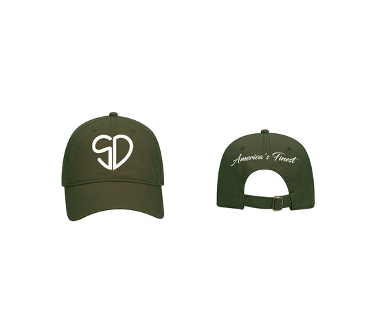 The Heart of the City Dad Hat - Olive Green/White