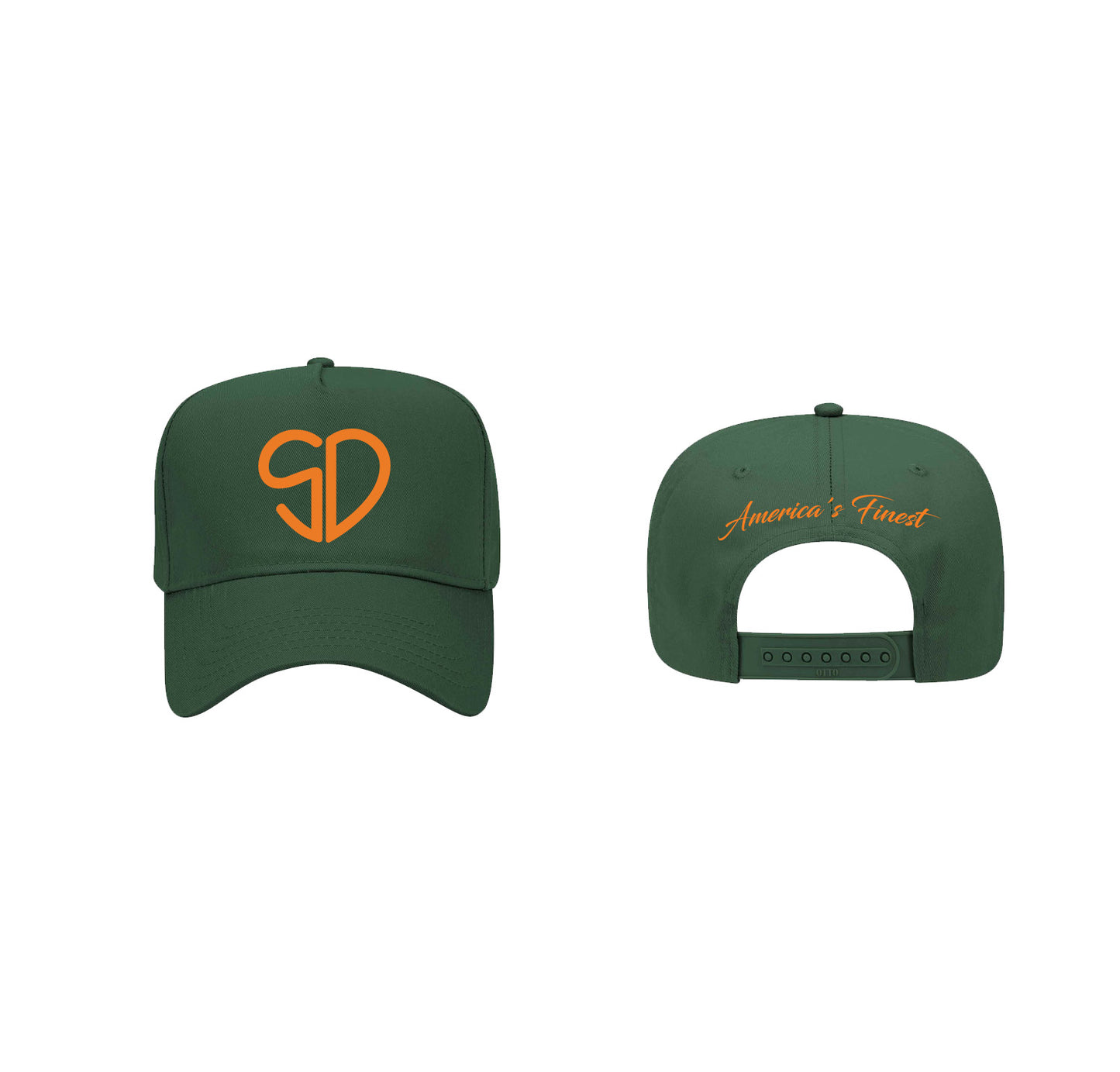 The Heart of the City Snapback - Green/Orange