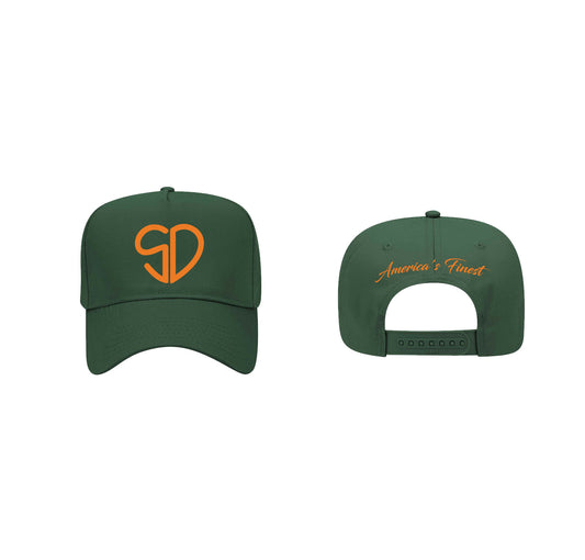 The Heart of the City Snapback - Green/Orange
